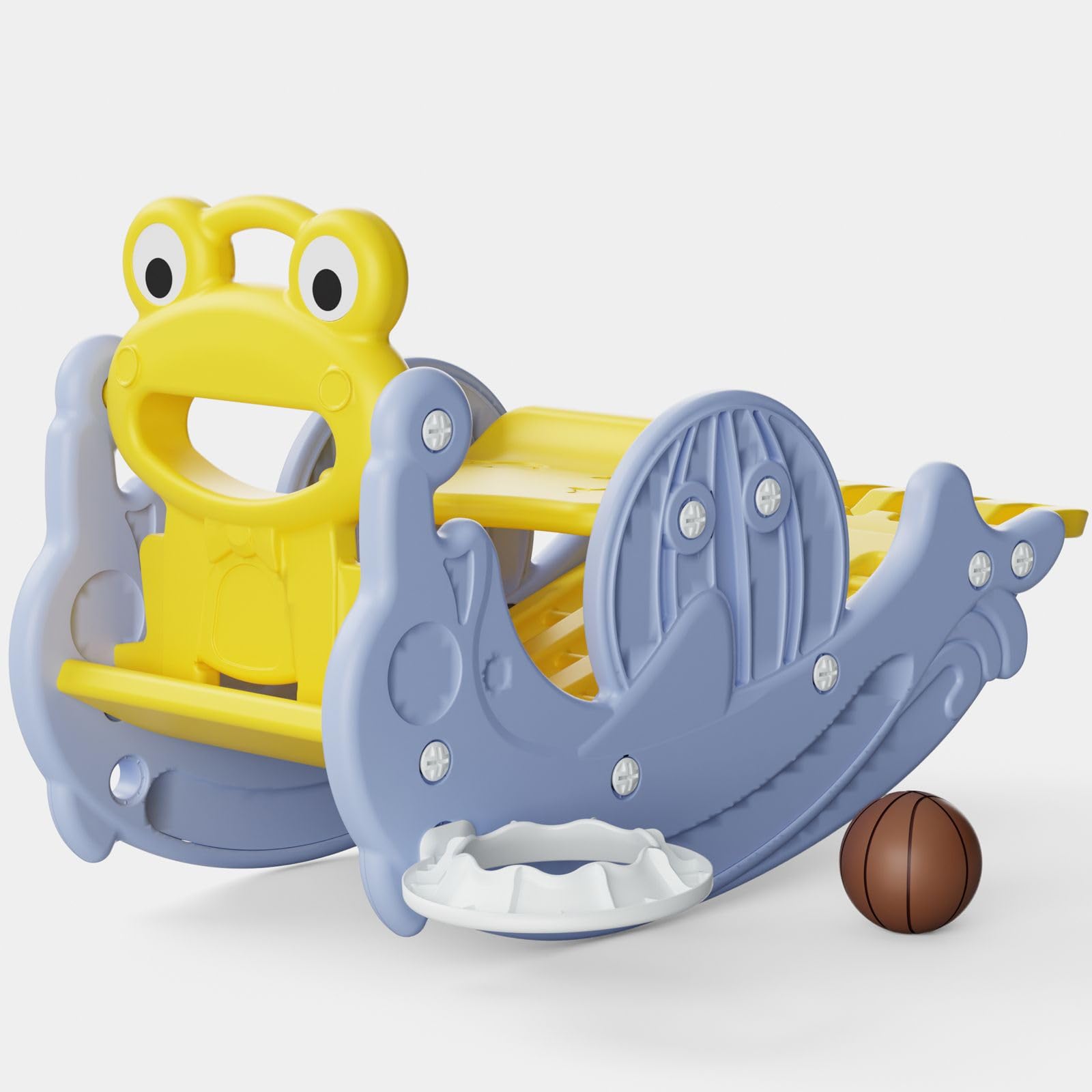 Lifelong 3 in 1 Slide and Rocker with Basketball for Kids | Durable and Safe Playset for Toddlers and Children | Indoor and Outdoor Use | Easy Assembly and Perfect for Fun & Activity (LLCCRS01)-image-15