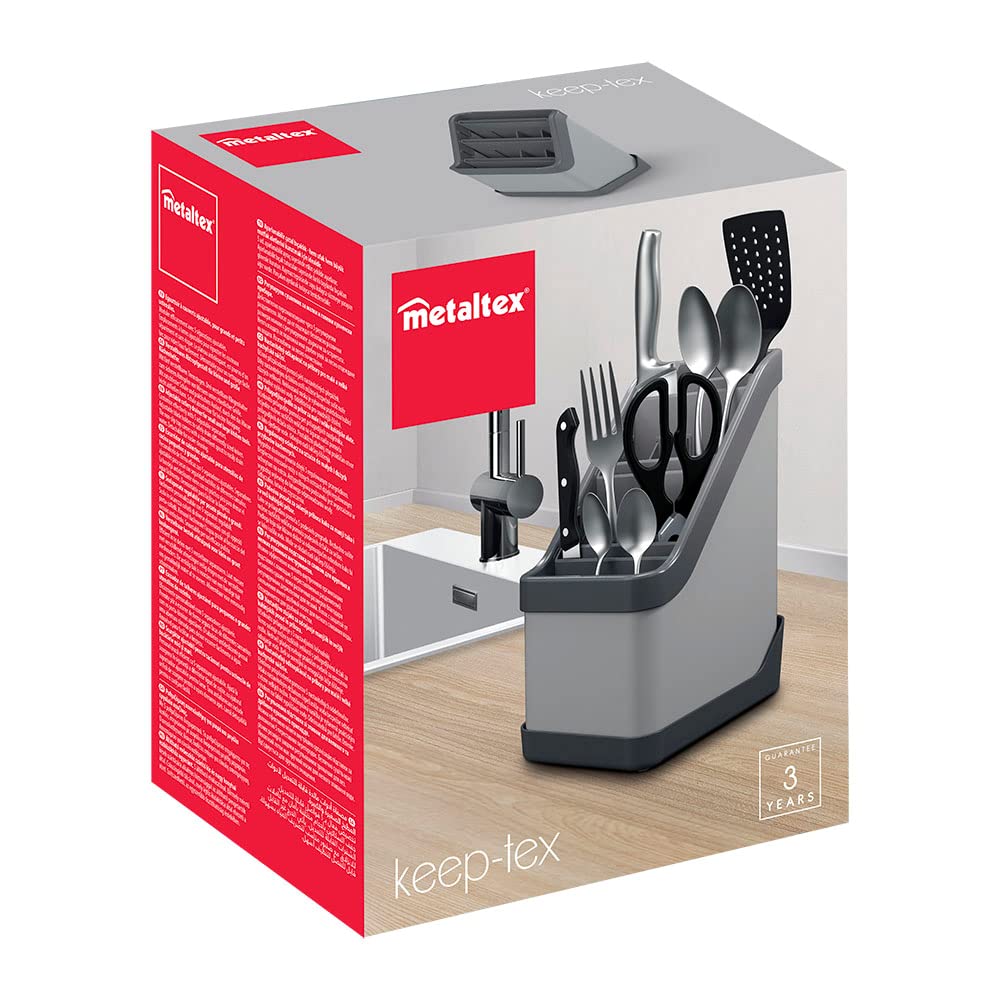 Metaltex 297533000 Keep-Tex Cutlery Collector, 22 x 18 x 12 cm, szary