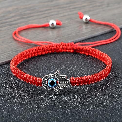 Image of Fesciory Evil Eye Bracelets for Women, Adjustable Amulet Red String Jewelry