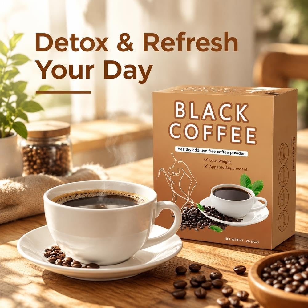 Café Negro Instantáneo Rápida Disolución For Fitness Bienestar Diarios