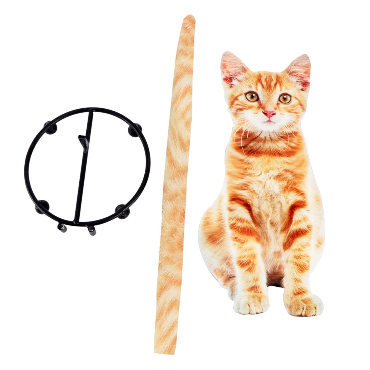 TOYANDONA Portarotolo Organizer a Forma di Gatto in Ferro Giallo di Carta Porta Rotolo Moderno e Funzionale senza Fori per Carta da Cucina e Bagno