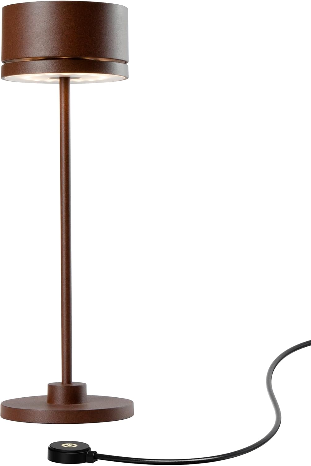 Cordless Table Lamp - DUPLO Touch Control Rechargeable Light with Magnetic Charging & Adjustable Brightness, IP54 – for HoReCa, Bedroom, Living Room, Outdoor (1 Pack, Corten)