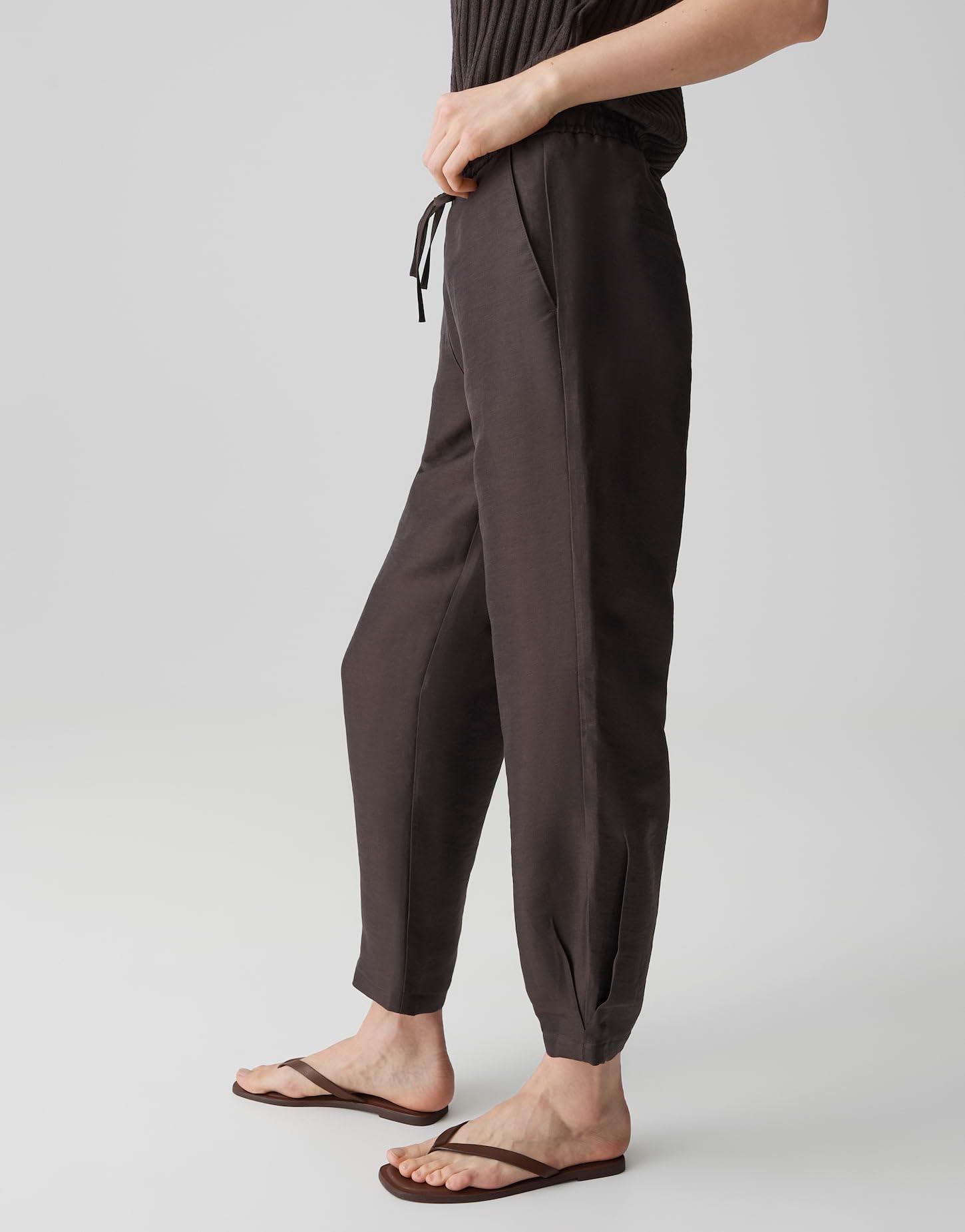 OPUS Damen City Pants | MYHA Glow Relaxed City Pants aus Leinen Mix