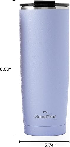 Miniatura 10 de GRANDTIES Vaso de café aislado con tapa Tritan, a prueba de fugas, reutilizable, de doble pared al vacío, taza de viaje de acero inoxidable al