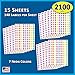 Pack of 2100 Happy Face Smiley Star Stickers, 3/4 inch, 7 Bright Neon Colors, Great for Teachers & Classrooms!…