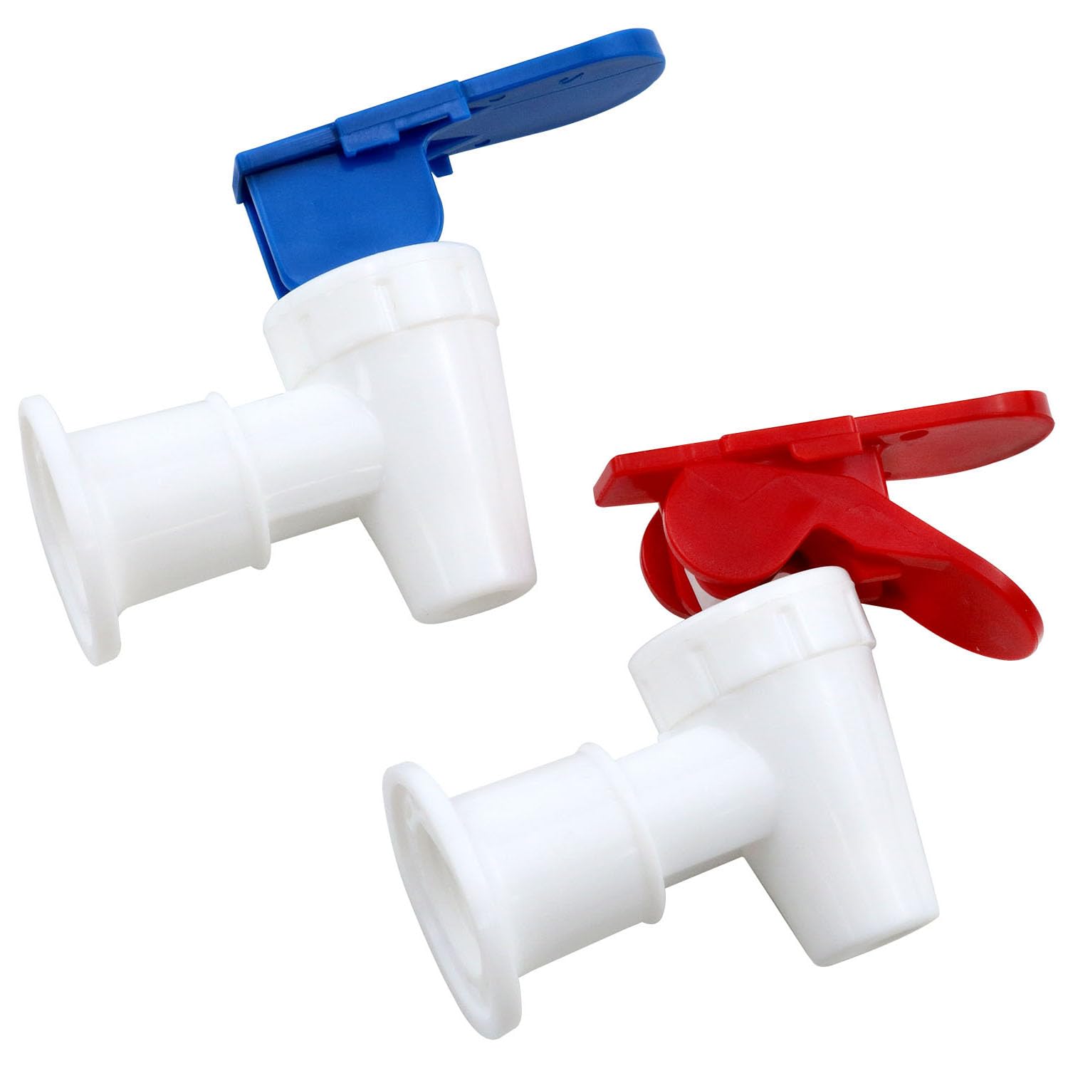 FINBe Replacement Cooler Faucet 1 Blue and 1 Red Water Dispenser Tap Internal Thread Plastic Spigot 2PCS