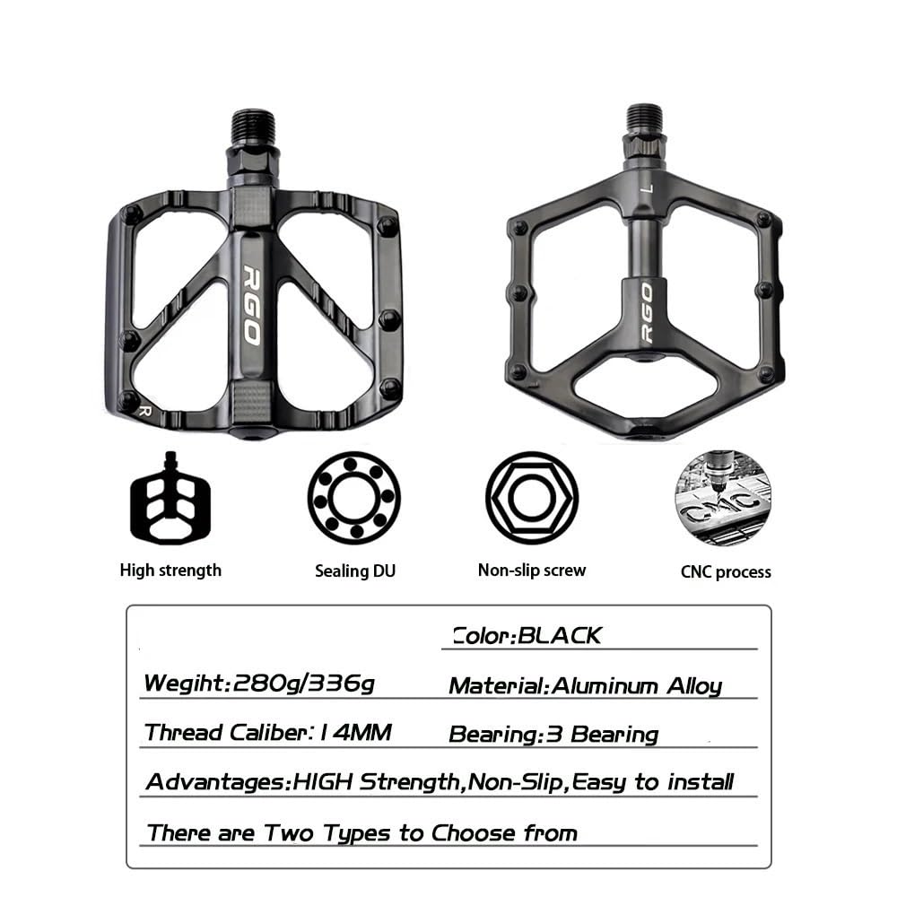 1pair Nylons Mountain Bike Pedali Peso Leggero Cuscinetto - Foto 6