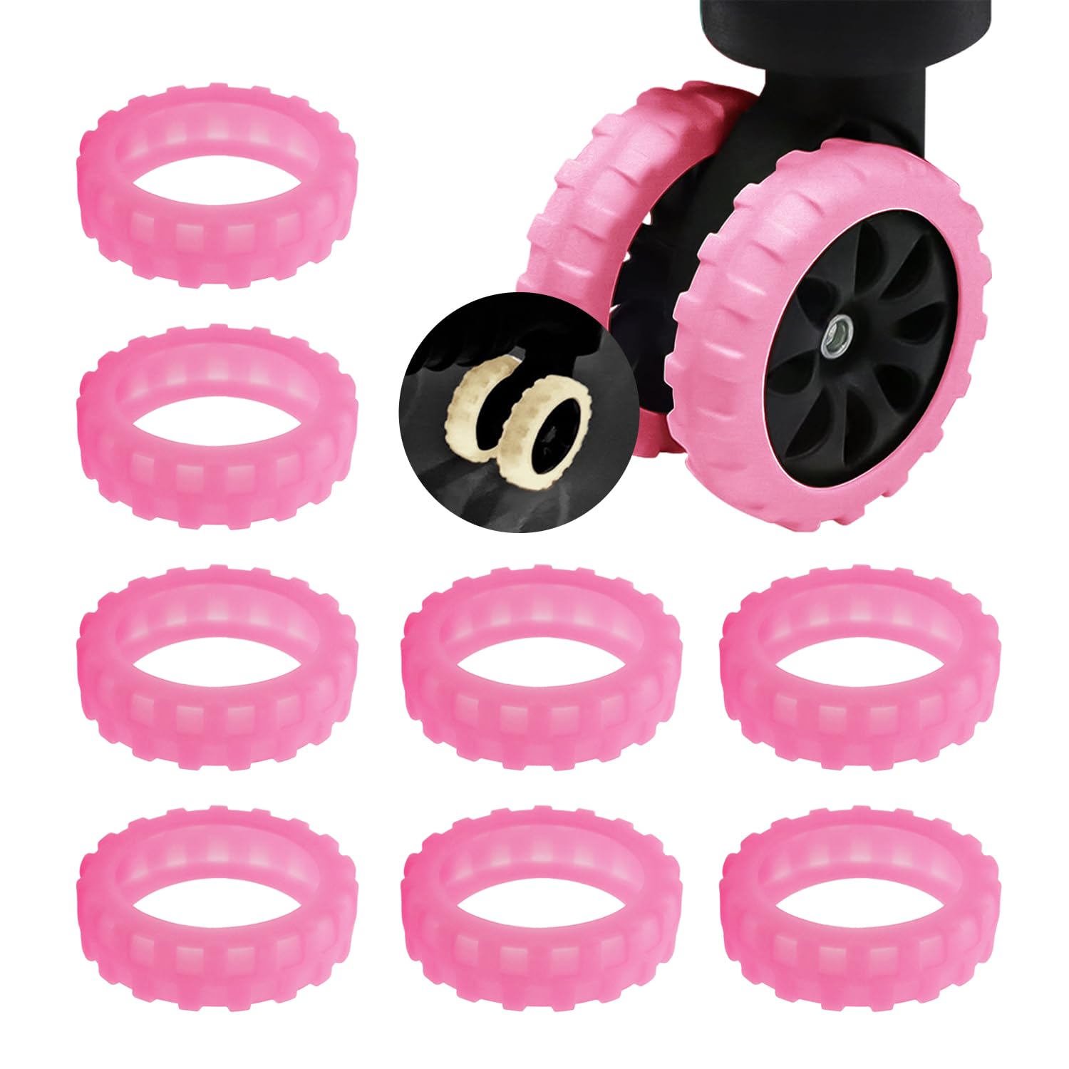 Amazon | [OMKUY] スーツケース キャスターカバー 8個セット