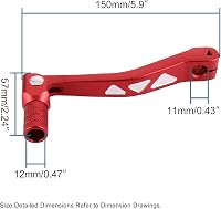 GOOFIT Piros CNC Alumínium Összecsukható Váltókar Szerszámokkal - Univerzális Motorkerékpár Alkatrész Pit Bike ATV UTV Járművekhez 2