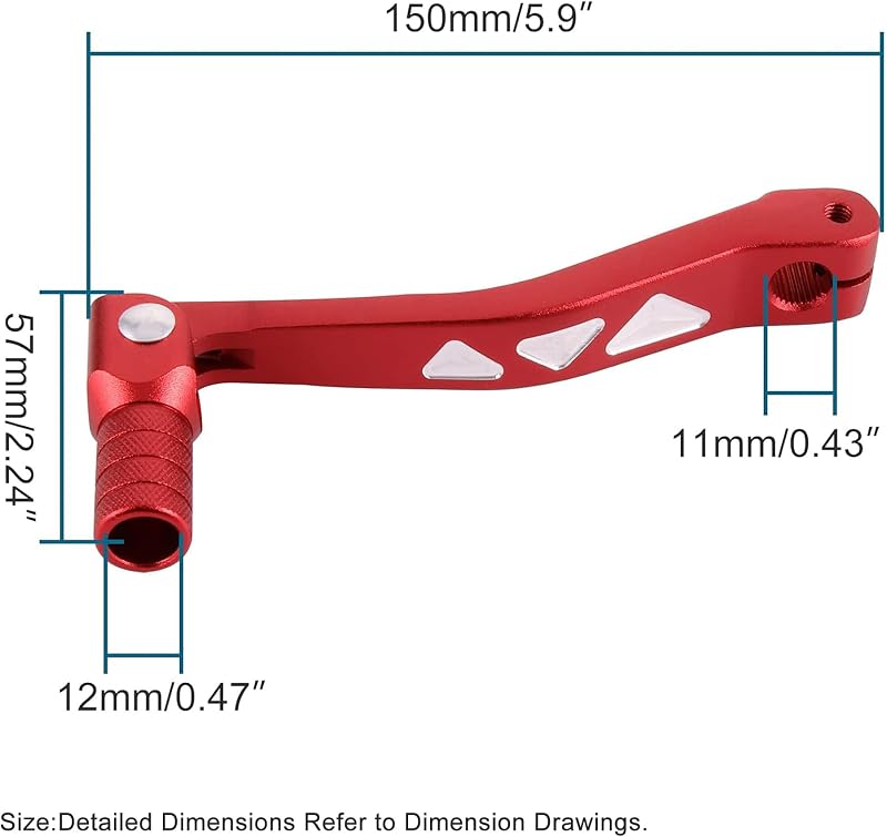 GOOFIT Piros CNC Alumínium Összecsukható Váltókar Szerszámokkal - Univerzális Motorkerékpár Alkatrész Pit Bike ATV UTV Járművekhez