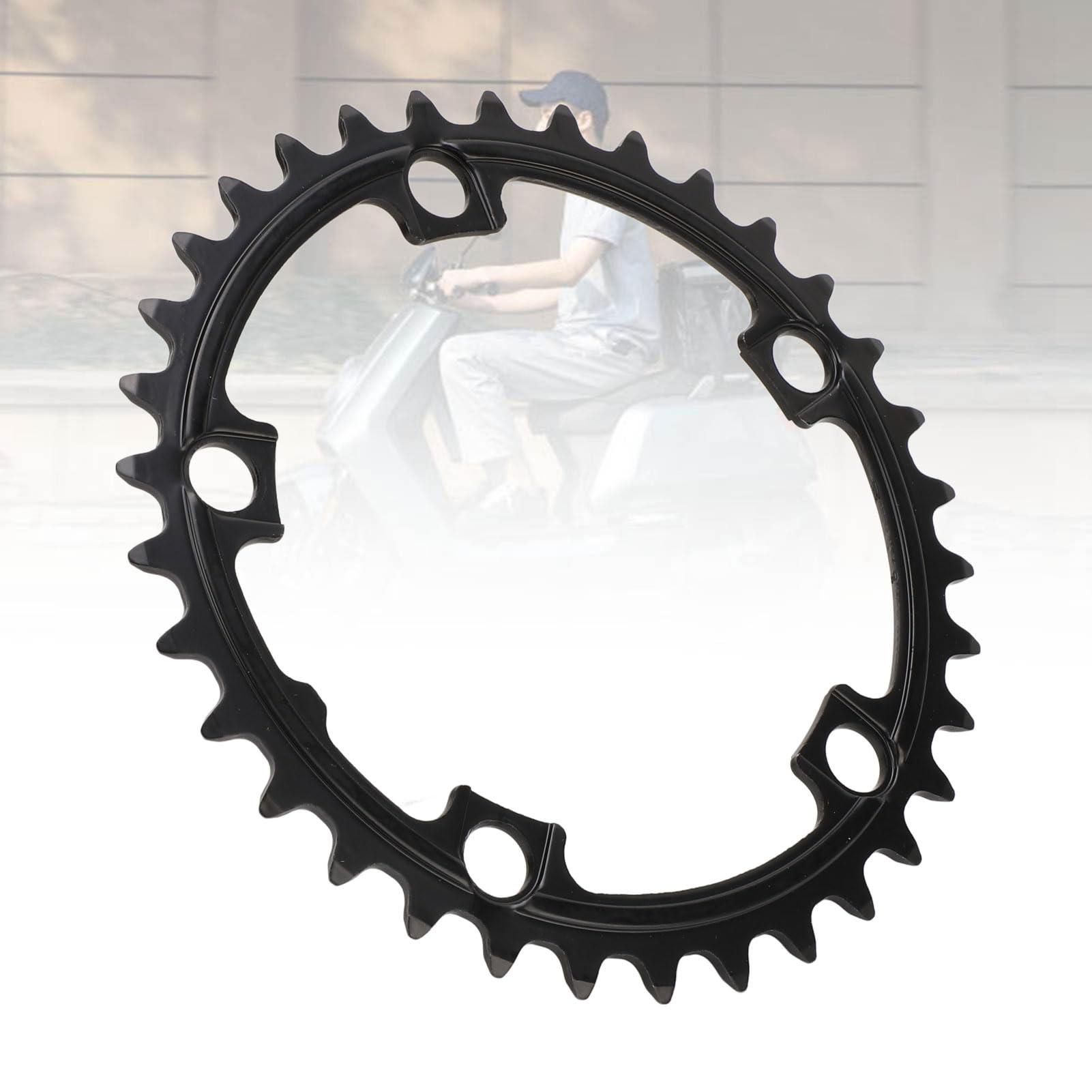 Jiawu Plato de Bicicleta, Plato de Motor de Accionamiento Medio de Acero, Resistente, 34 Dientes para TSDZ 2B