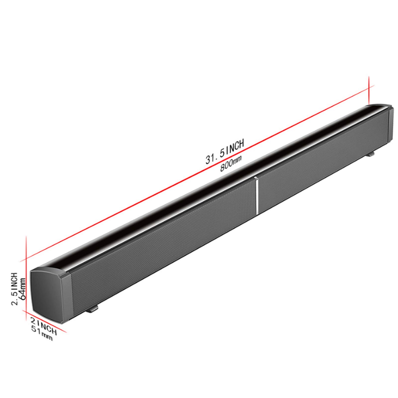 Soundbar Barre De Son Et Obtenez des Effets Haute Fidélité Basses Améliorées pour 3 Modes D'effet Sonore Effets Sonores Dsp 5.0 Bluetooth