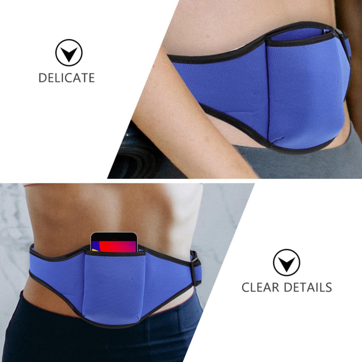 2pcs Microphone Belt Pouches with Adjustable Design Polyester Waist Bag Multi-purpose Storage for Singers and Tourist Guides Suitable for Yoga Classes image 3