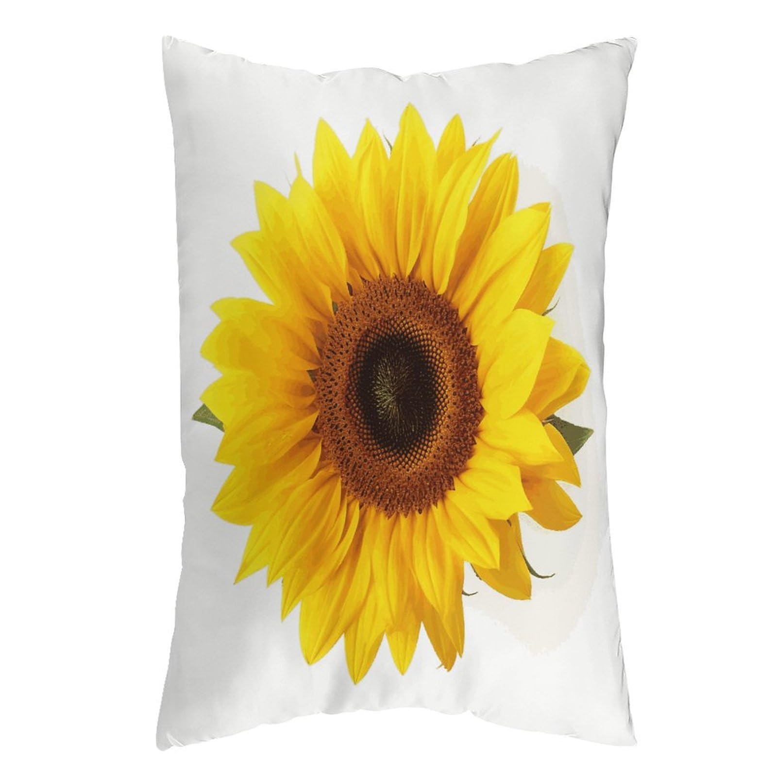 LDGSUPH Sunflower Isolated Pillow Cases Soft Pillowcase with Invisible Zipper Wrinkle Resistant Pillow Covers Breathable Removable Pillow Protector for Bed Sofa Car 16 "x24