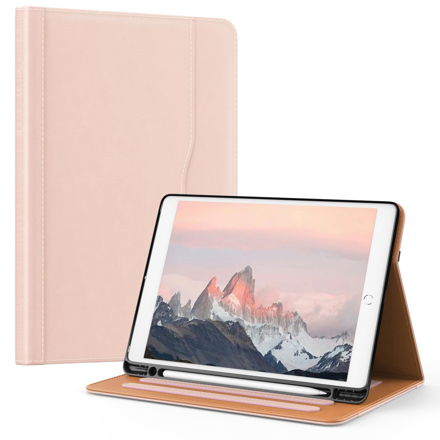OKP Case for iPad 9th Generation 2021 / 8th Generation 2020/ 7th Gen 2019 10.2 inch Case with Multi-Angle Viewing PU Leather Flio Stand Cover with