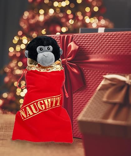 Miniatura 2 de K-Kraft Bolsas de regalo de terciopelo de Navidad, bolsas de regalo traviesas o agradables, 3 regalos o recuerdos reutilizables para fiestas de