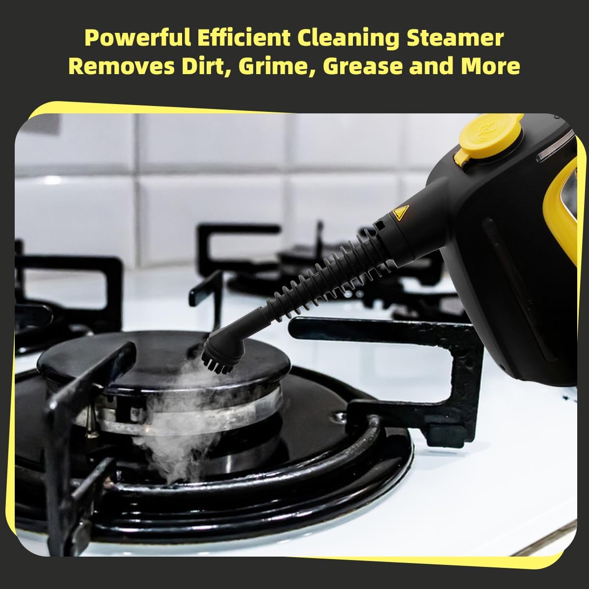 Handheld Steam Cleaner with 9 pcs Accessories Multi Surface Steam Cleaner for Home 530ml Natural Multi Purpose Steamer for Cleaning Grime, Grease，Floor, Upholstery, Grout and Car - Image 4