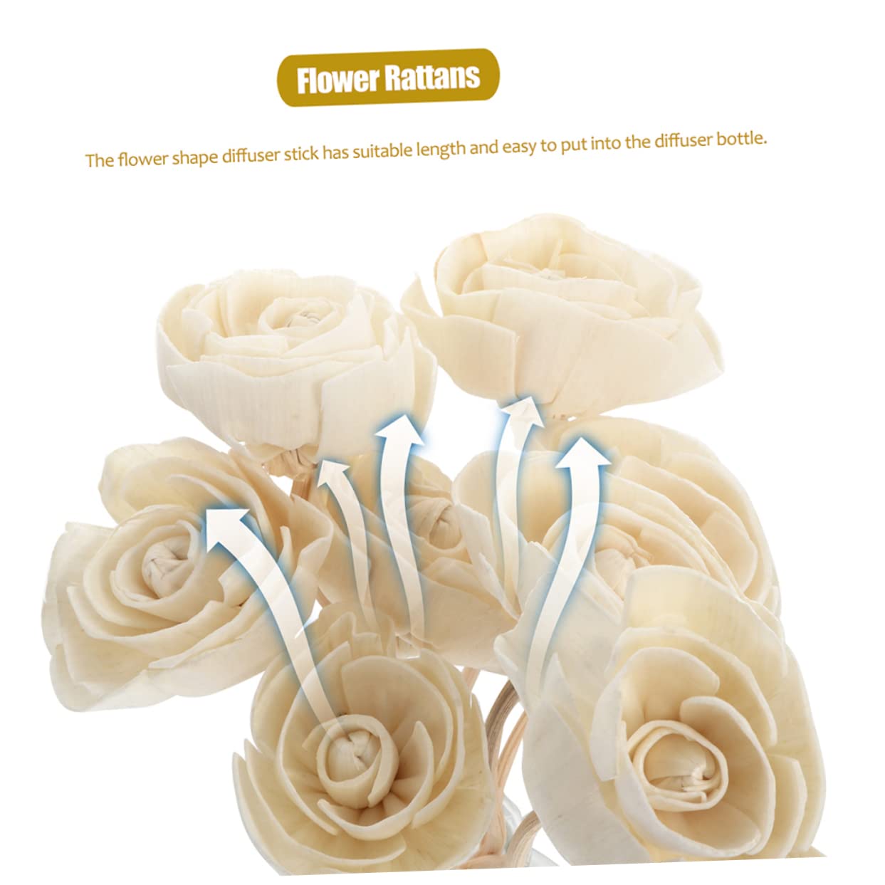 Housoutil 30pezzi Aromaterapici Rattan Per Diffusore Essenziali Decorazione Per Assorbimento Per e