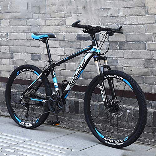 Preisvergleich Produktbild Hmcozy 26" 24-Gang Mountainbike für Erwachsene, Leichtes Aluminium Full Suspension Rahmen, Federgabel, Scheibenbremse,B,30 Speed