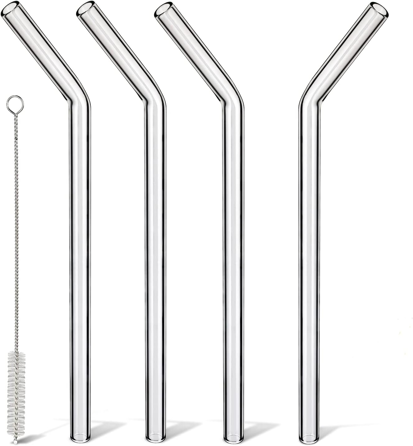 LIFEHIM Glass Straws Drinking Reusable：Clear Straws