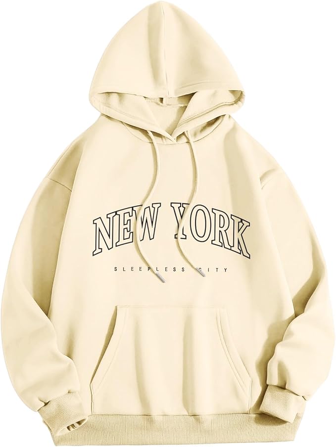Dames Zip Sweater Hoodies Voor Vrouwen New York Oversized