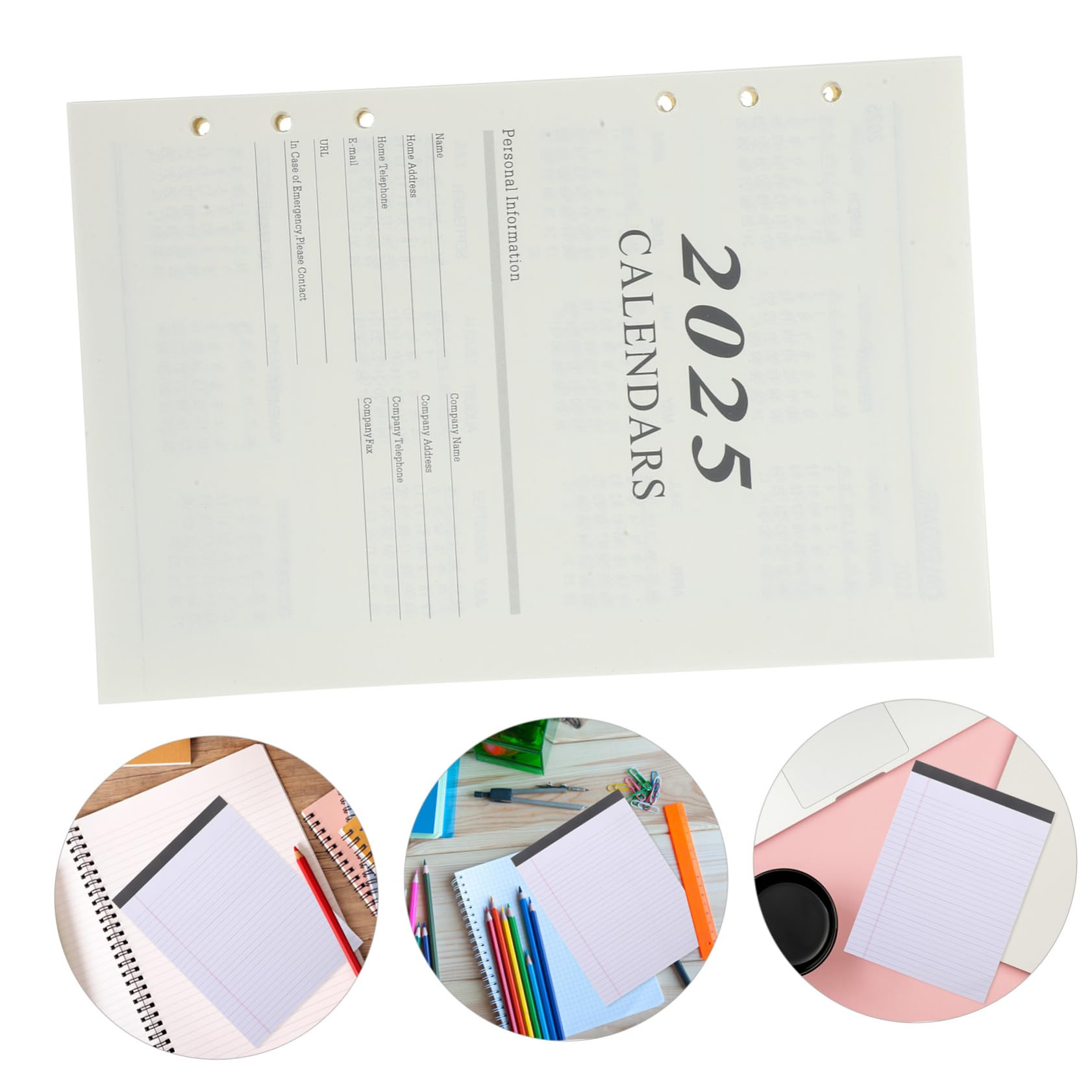 A4 Linierter Notizblock zum Abreißen, 4 Stück Weißes Papier | Dickes Papier, Undatiert für Schreib und Terminnotizen, Handliches Format für Alltag und Büro