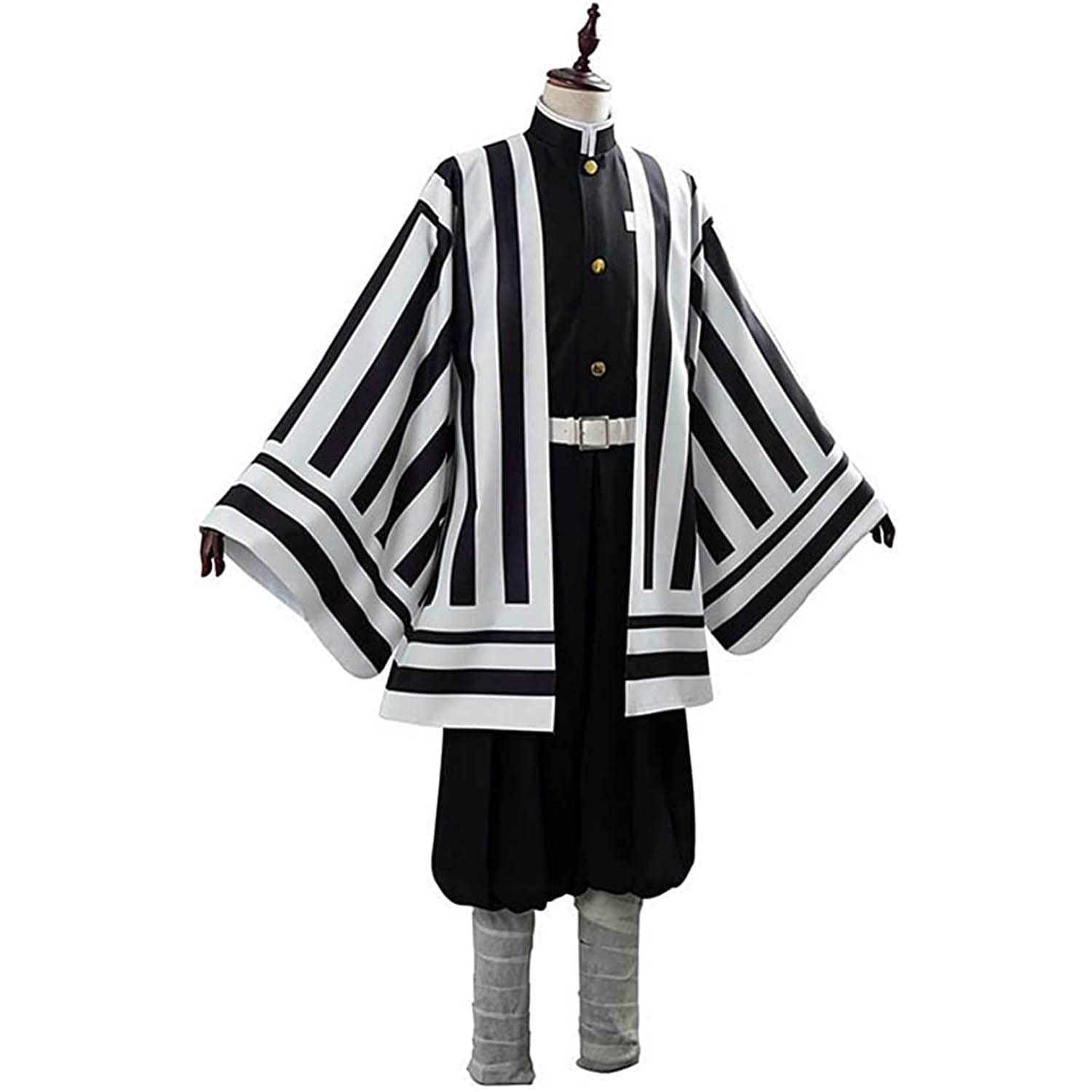 Anime Personaje Iguro Obanai Disfraz de cosplay Kochou Shinobu Juego de role Uniforme Conjunto Completo Halloween Fiesta Carnaval Traje de Vestir con Peluca para Hombres