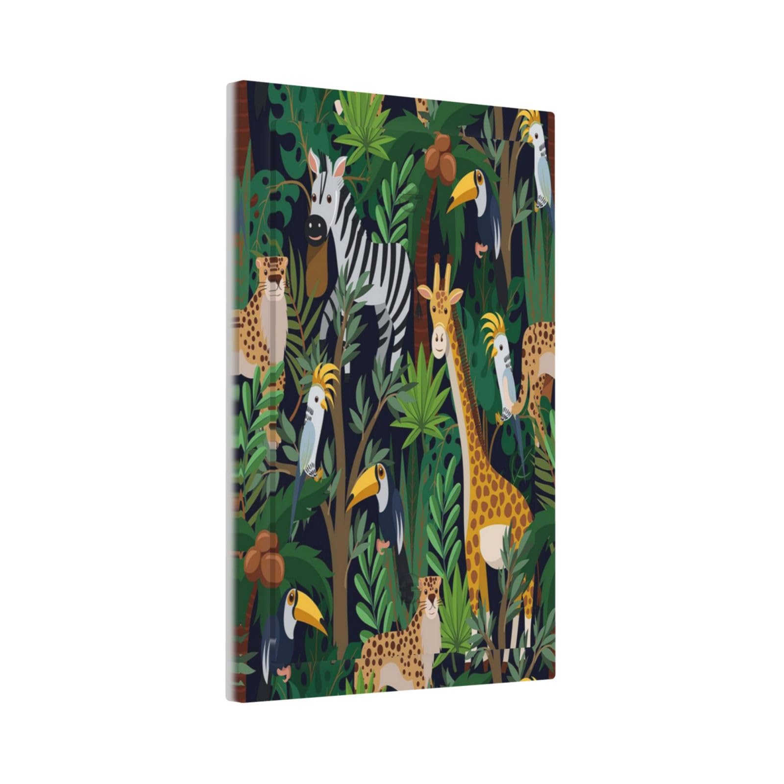 Wpshijia Cartoon Animal Zebra Leopard Giraffe Bird Leaf 1 Gang Nursery Light Switch Covers No Device Wall Plate Decorative Blank Switchplate Electrical Faceplate for Kidroom Bedroom Decor
