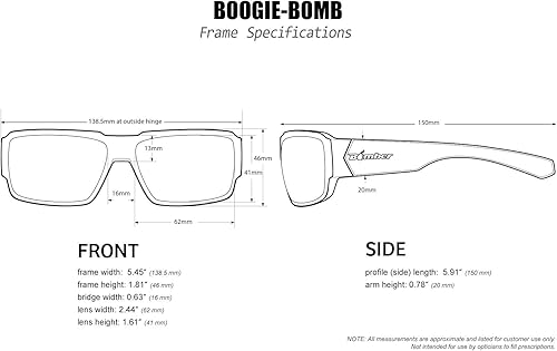 Miniatura 5 de BOMBER Gafas de seguridad transparentes para hombres, marco negro mate con lente de seguridad transparente de policarbonato, compatible con la Z87,