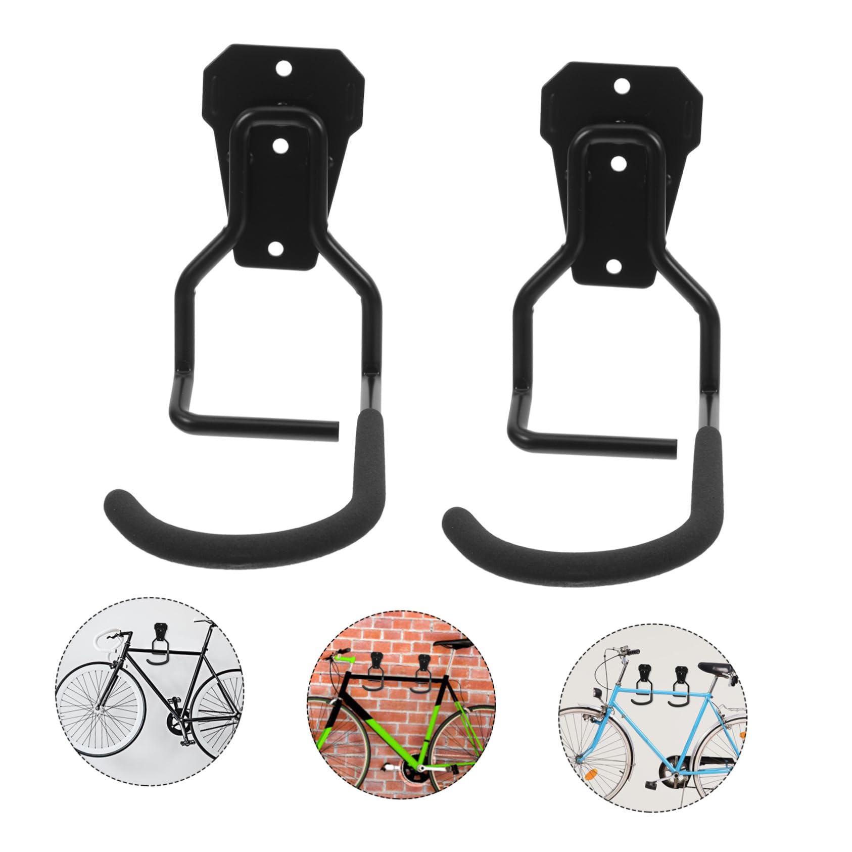 4pezzi Ganci Per Biciclette Da Parete Per Garage Ganci Multiuso Per Attrezzi Portabiciclette in Ferro Supporto Resistente Da Parete Per Garage e Giardino