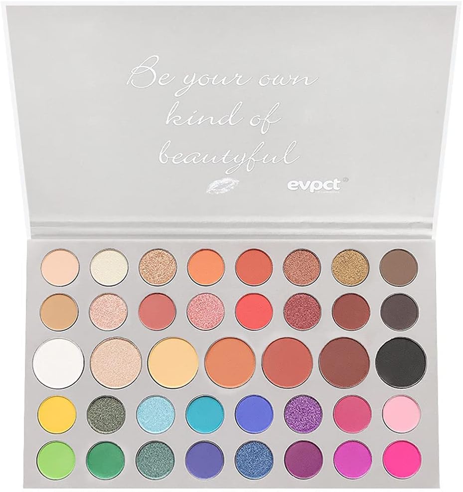 evpct Neon Glitter Sparkle Eyeshadow Palette Glow in the Dark