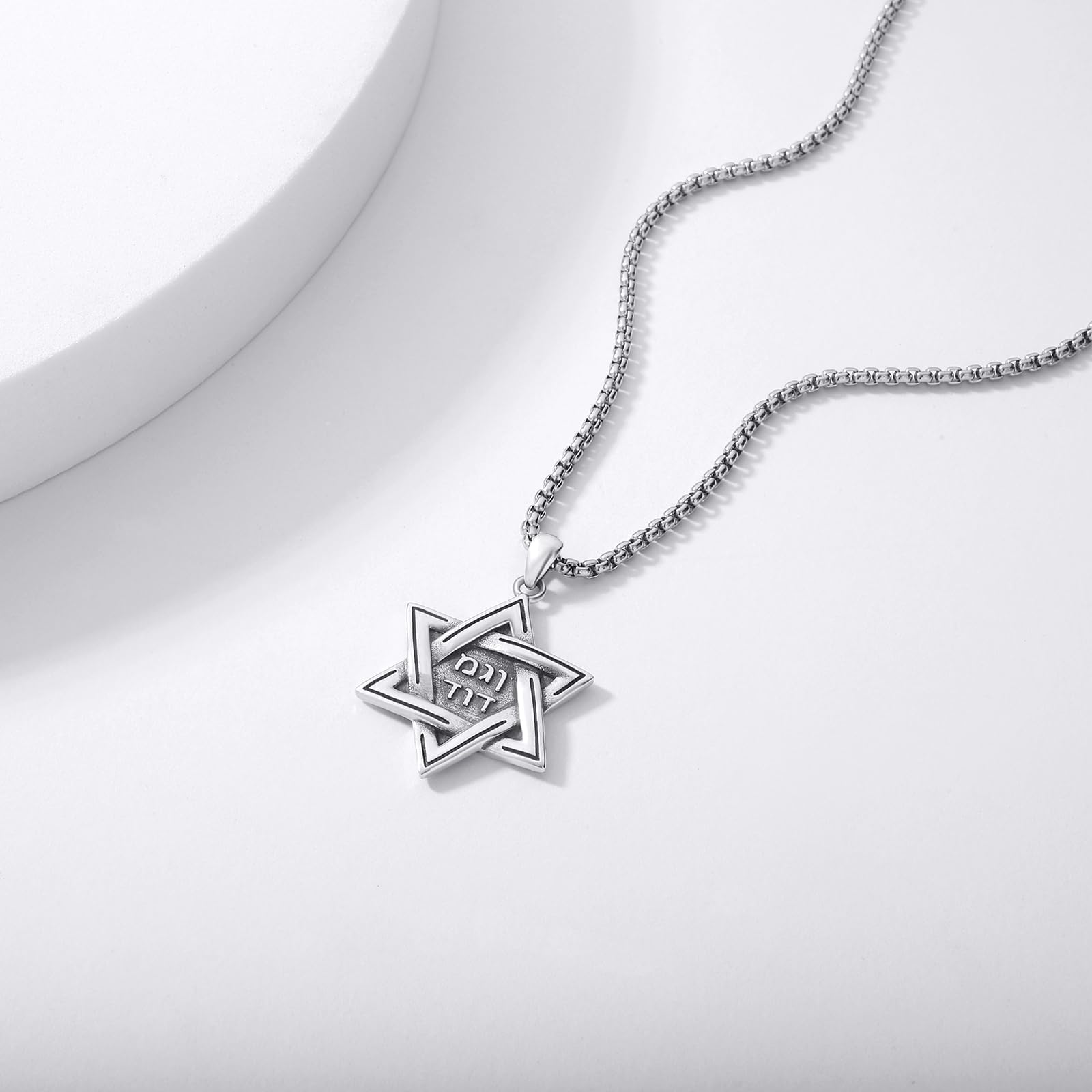 Judaism Rune Snapklik.com : DOTBJ Men Women Jewish Star Necklace Irregular Runes ...