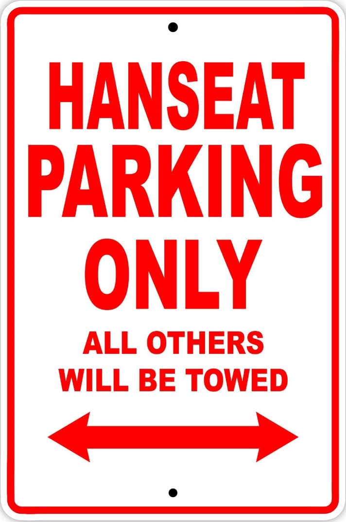 Hanseat Parking Only Boat Ship Decor Novelty Notice Metal Sign