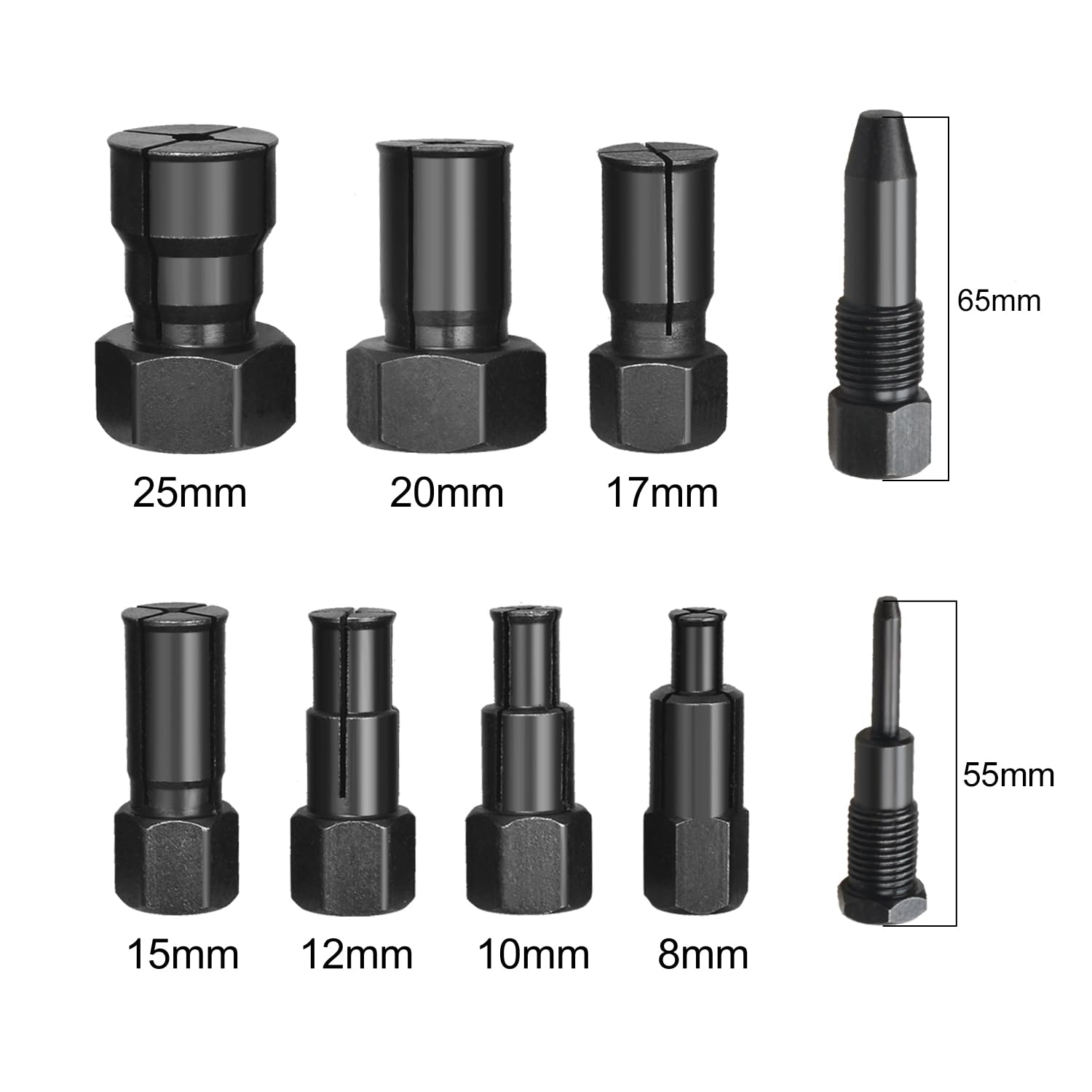 Kit de 10 Piezas Extractor de Rodamientos Interiores Ciegos para Motocicleta Juego de Herramientas de Extracción de Rodamientos Interiores para Motocicleta 8-25MM