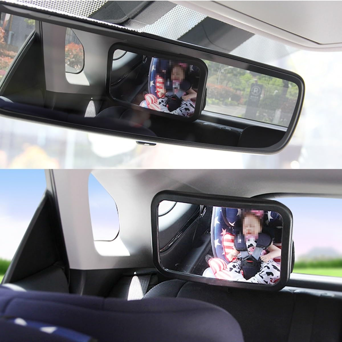 Réglable Enfant Infantile Moniteur De Sécurité Siège Arrière Rétroviseur Face Appuie-tête Voiture Voiture Van Accessoires Verre Rétroviseur De Voiture
