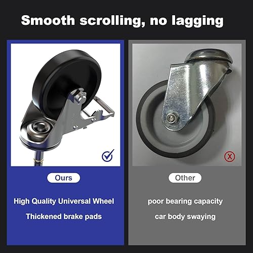 Miniatura 5 de Cofre de herramientas con 233 piezas, gabinete de herramientas azul de 4 cajones, carrito de herramientas rodante sobre ruedas para mecánicos, caja