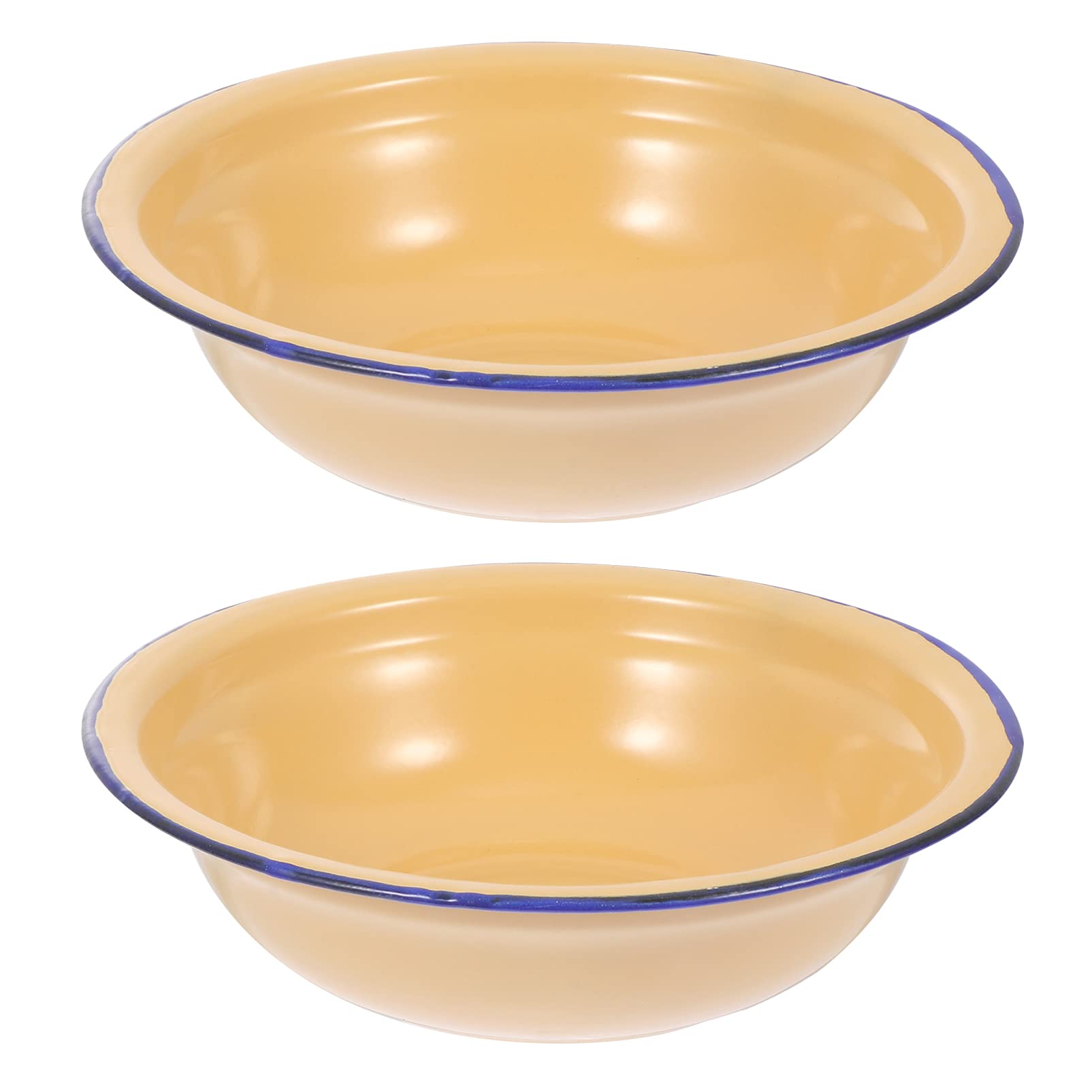 Misa emaliowana Misa ceramiczna w kolorze emalii 2 szt. Miski emaliowane Umywalki emaliowane Zagęszczona emaliowana miska do mieszania Talerze do zupy Okrągła miska do serwowania sałatek Miska na zupę