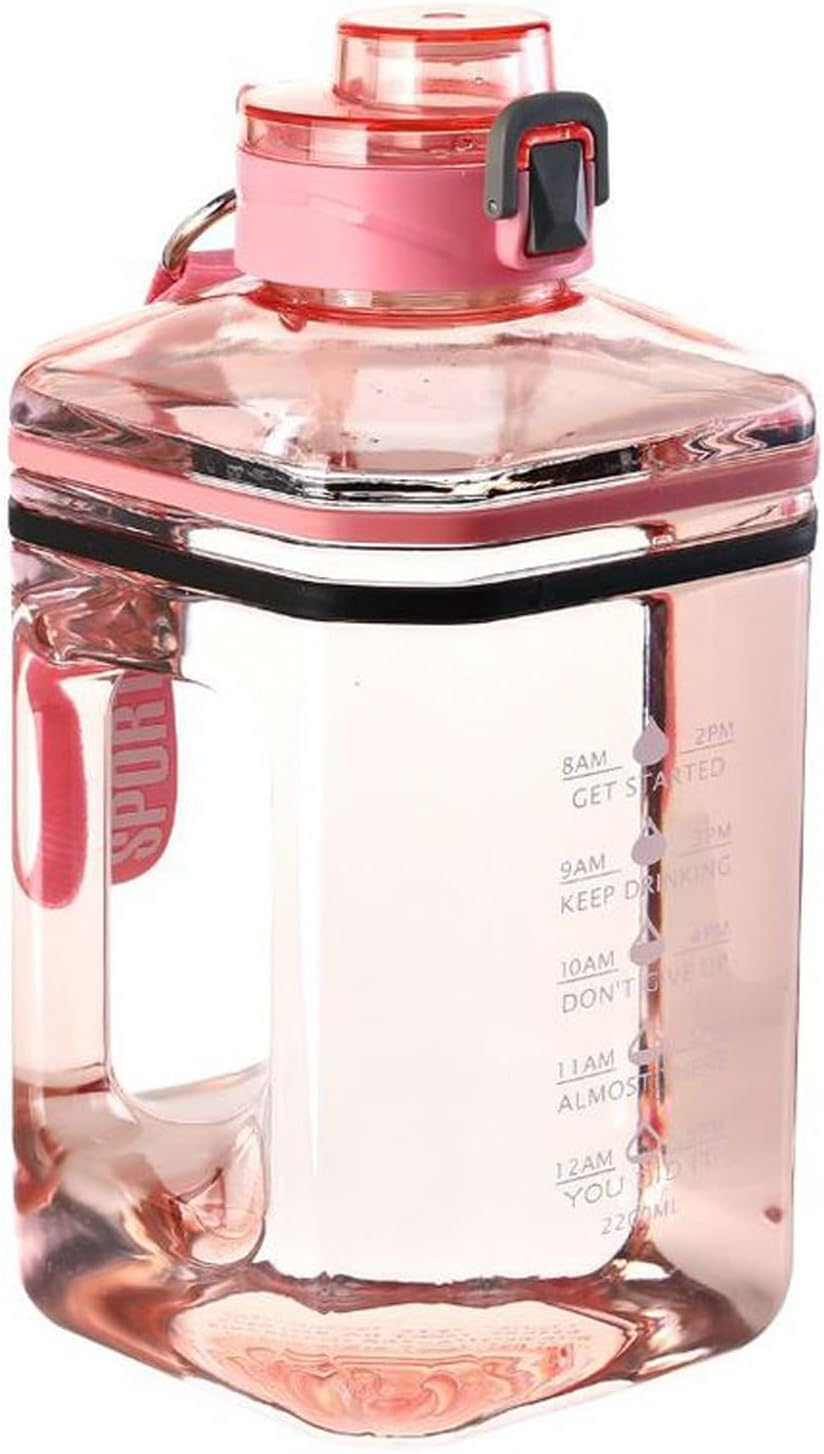 Prakal 0.6 Gallon 74Ounce 2.2L Water Bottle, BPA Free & Food Grade Silicone Material, Sports Water Jug (Pink) (B0CLYF9K34) Amazon Price History, Amazon Price Tracker