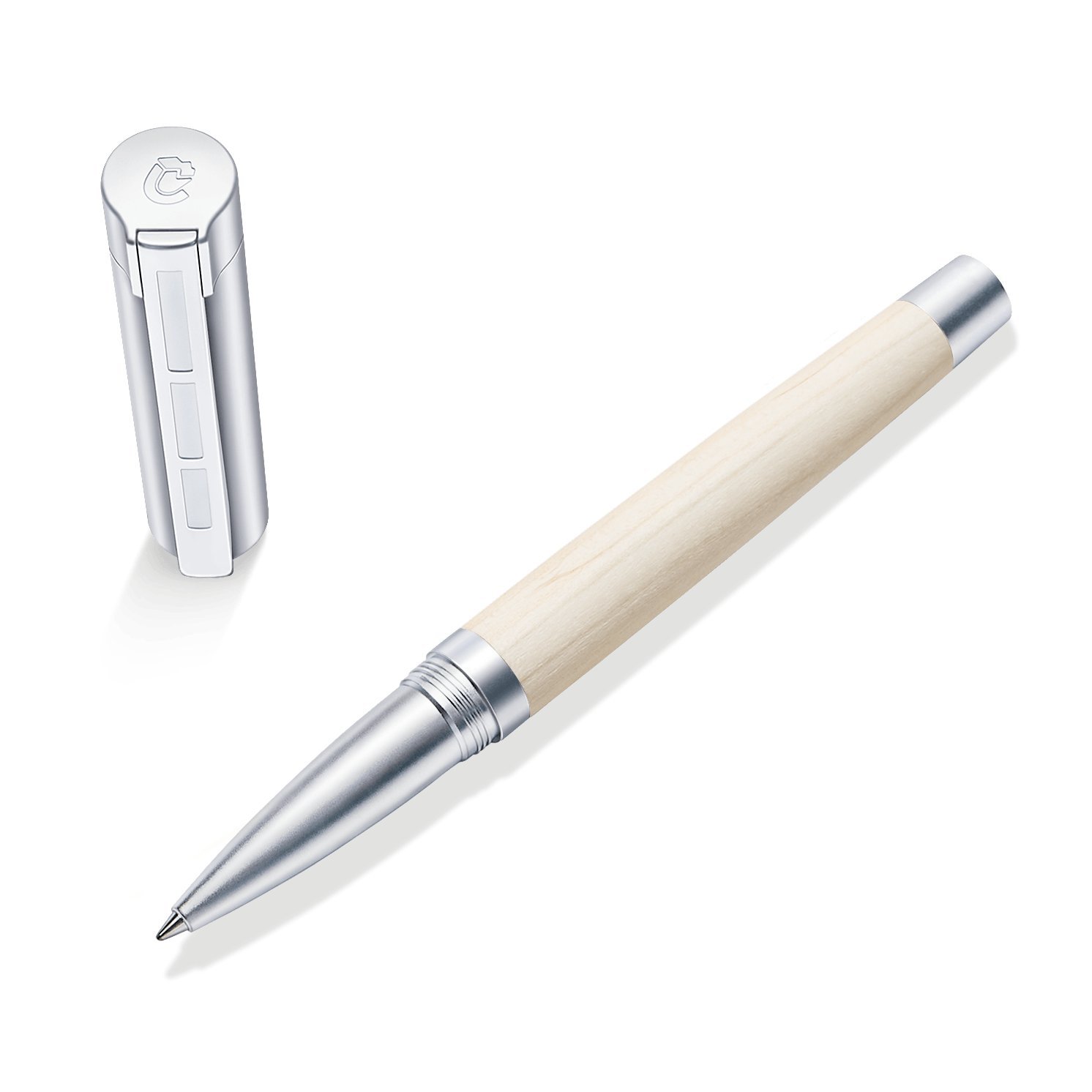 STAEDTLER Initium Lignum Tintenroller, Ahornholz, M, schwarz, Made in Germany, mit edler Geschenkverpackung, 9PM220M-9