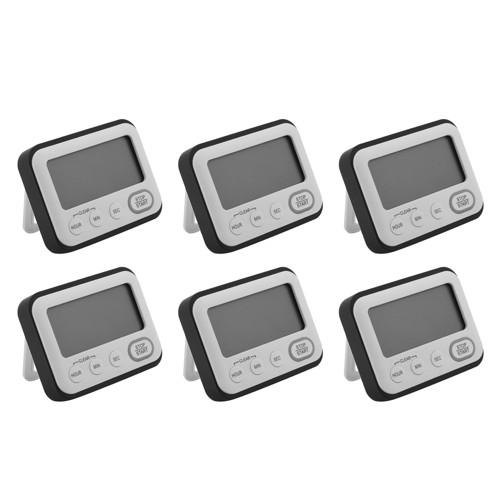 6X Timer per Il Conto alla Rovescia della Cucina Digitale: Insegnanti Contatore di Classe Grande LCD Forte Clip Magnetica Bambini Orologio Semplice Mini Piccolo Cronometro