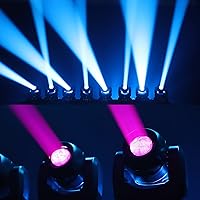 Vista 8 de Luz LED de 120 W con cabeza móvil para DJ, luces de escenario de prisma Roto Prisma, paquete de 2, 8 GOBOs, 8 colores, DMX 512 12CH sonido
