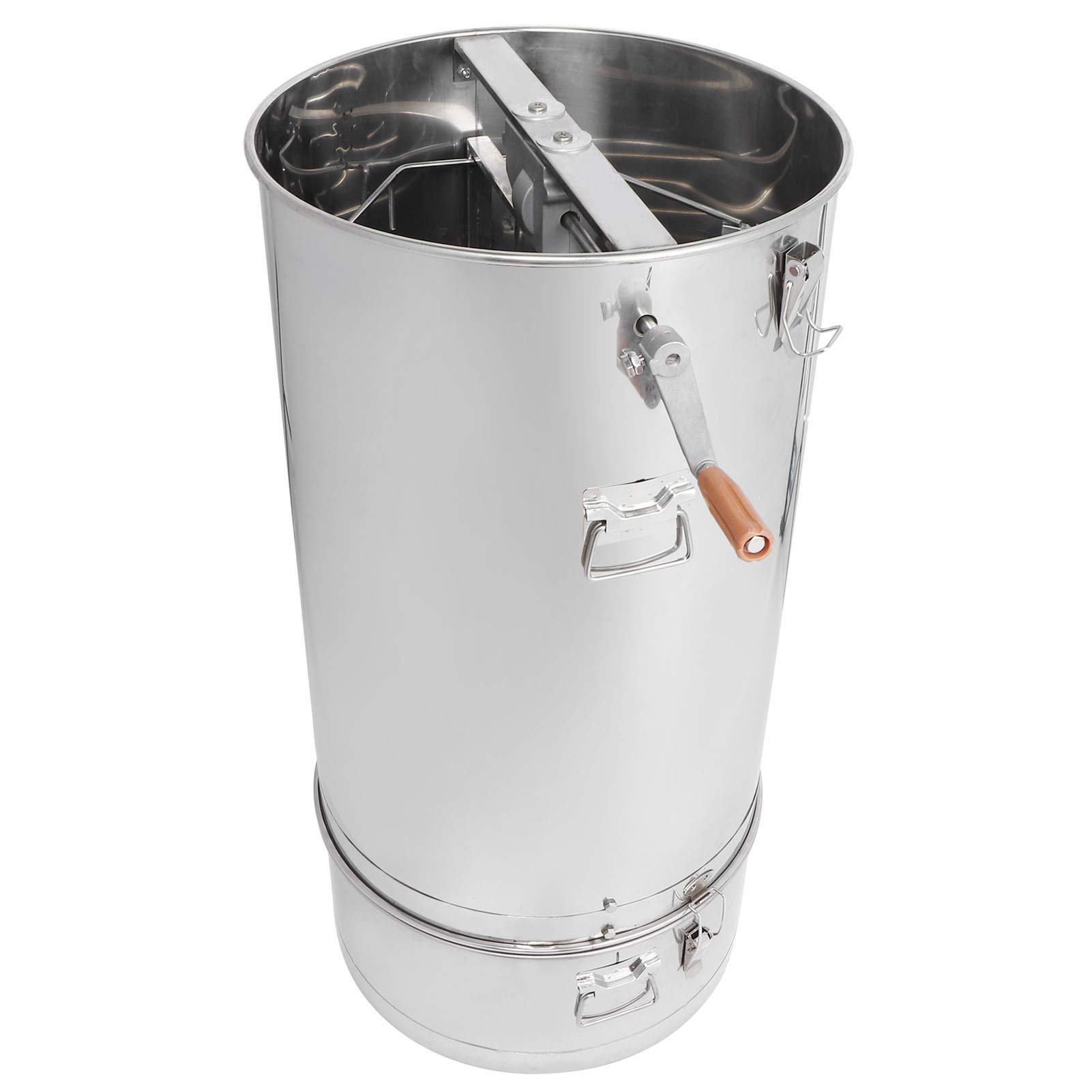 Qcwwy Smielatore Manuale in Acciaio Inox, Centrifuga per con Filtro e Ingranaggio in Ghisa 89x46x46 Cm, for Apicoltura