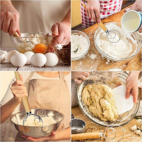 image for TORUBIA 15 Pieces Danish Dough Whisk Set - Stainless Steel Bread Lame 