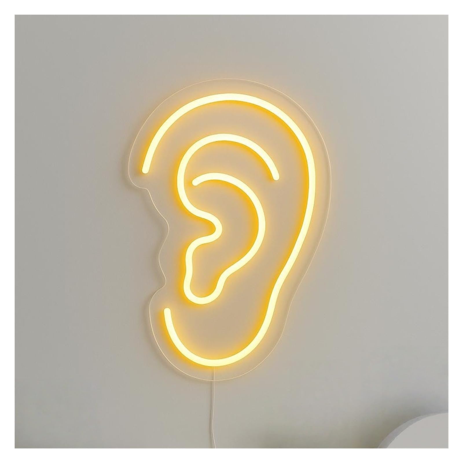 Shouxi B Sign Lamp Ear Neon Sign, Suitable For Doctor's Office Wall Art Decor With Dimmable 38Cm