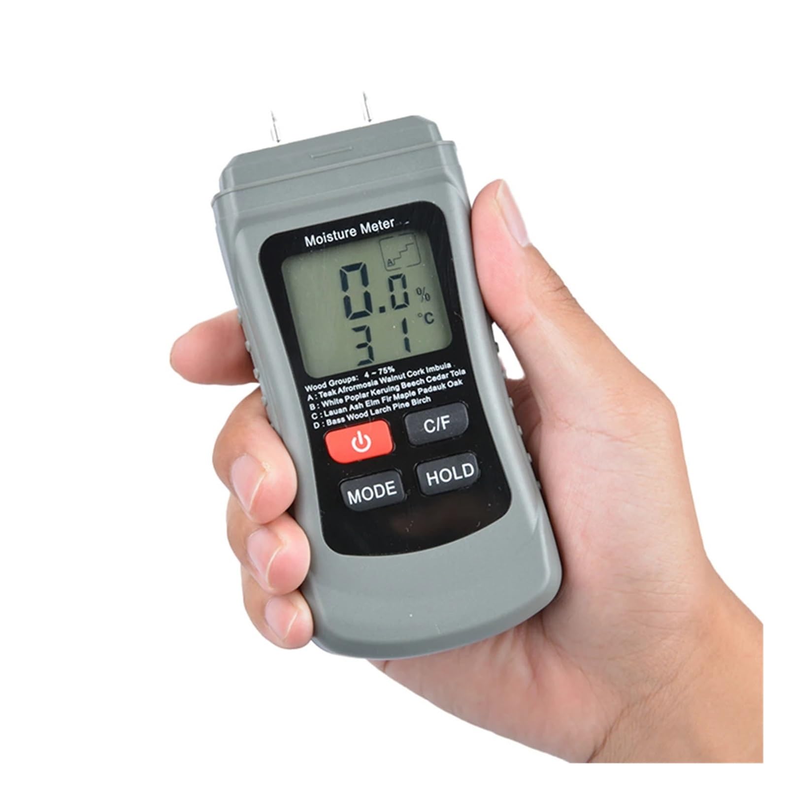 Rilevatore Di Umidità Del Legname Sensore A Due Pin Display LCD Digitale Grandi Dimensioni For Bambù/carta/cartone/parete Semplice da usare