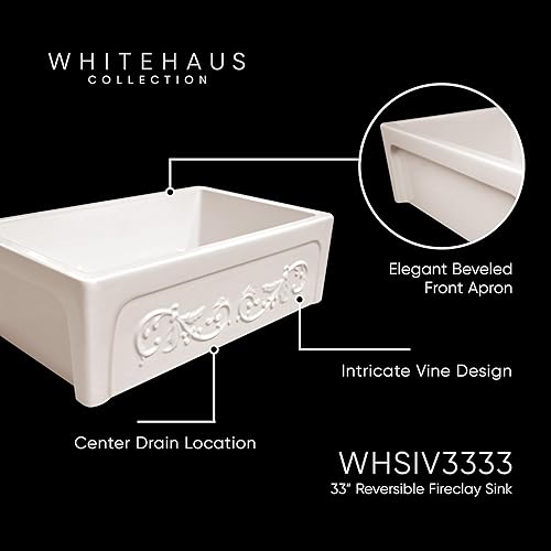 Miniatura 7 de Glencove St Ives - Delantal delantero de 330in con diseño intrincado de Vine en un lado y elegante delantal frontal biselado en el lado opuesto