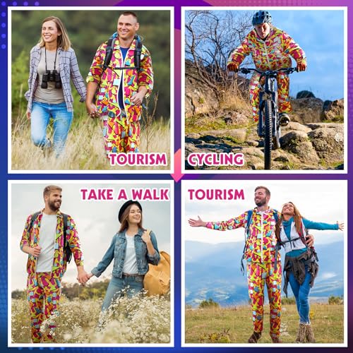Image of Arssm Retro 80s 90s Outfit Sets for Men Vintage Jacket and Joggers Sweatpants 80s Tracksuit Streetwear