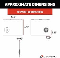 Vista 3 de Lippert 239061 panel de puerta deslizante con abrepuertas de perilla de presión, 12 x 9.75 pulgadas, transparente