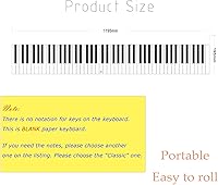 Vista 2 de Teclado de 88 teclas, tabla de notas de piano, teclado de piano, guía de práctica de simulación de dedos, guía de práctica de ayuda