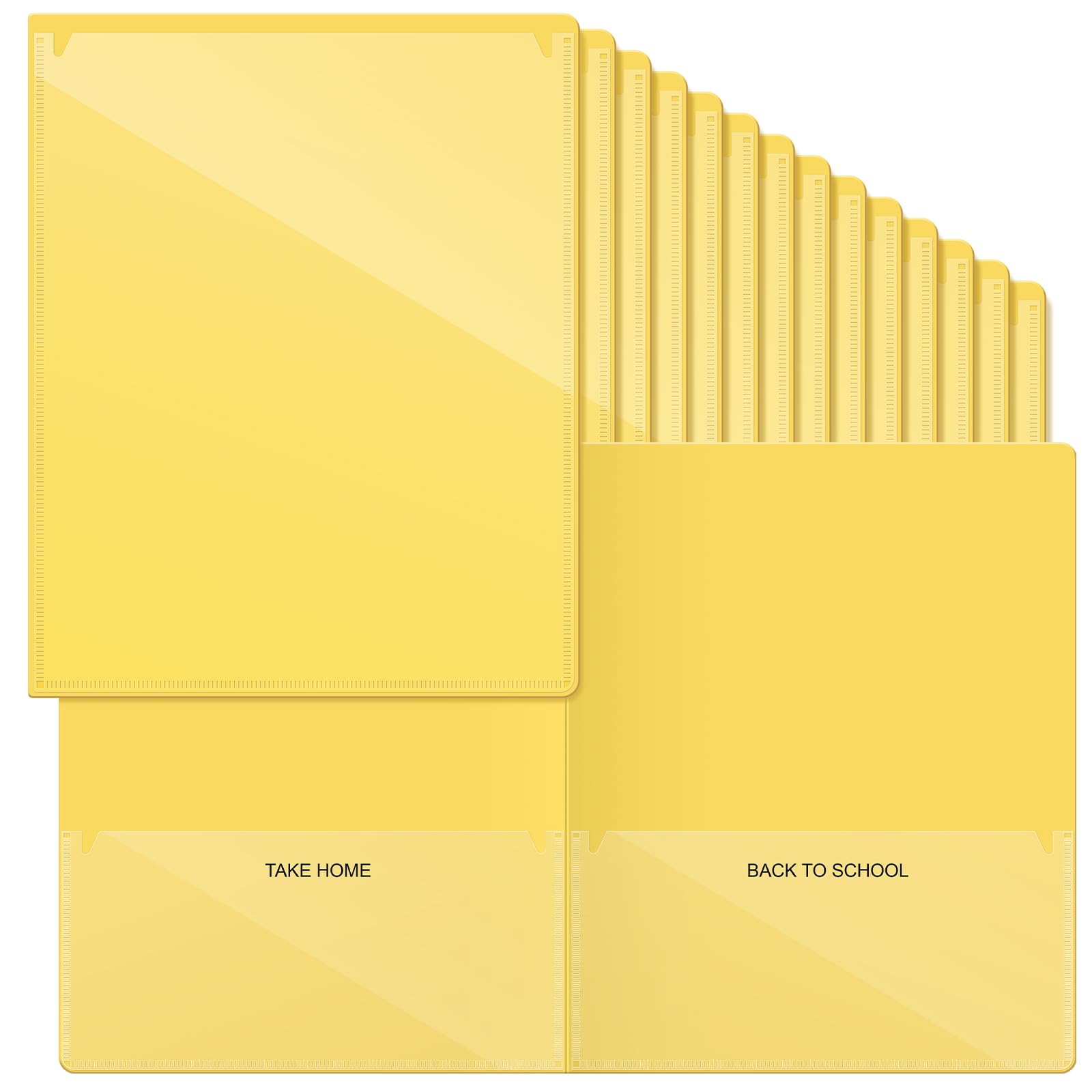 Henoyso 24 Pcs Folders with Pocket School to Home Folder Heavy Duty 2 Pocket Homework Folders with Clear Front Pockets for School Students Parent